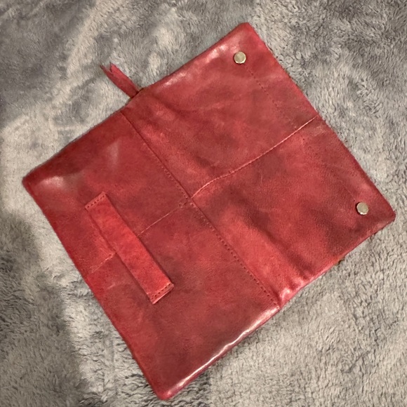 Latico Deep Red Leather Wristlet - Picture 2 of 4